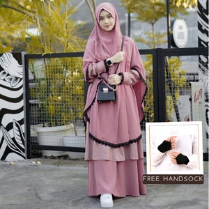 Abaya Khimar set Niqab Syafiah /jurk voor moslim/jurk abaya/islamitische kleding voor vrouwen/moslim jilbab