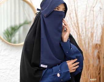 Button Bangs Niqab | Niqab Two Layers BUY 1 GET 1 FREE