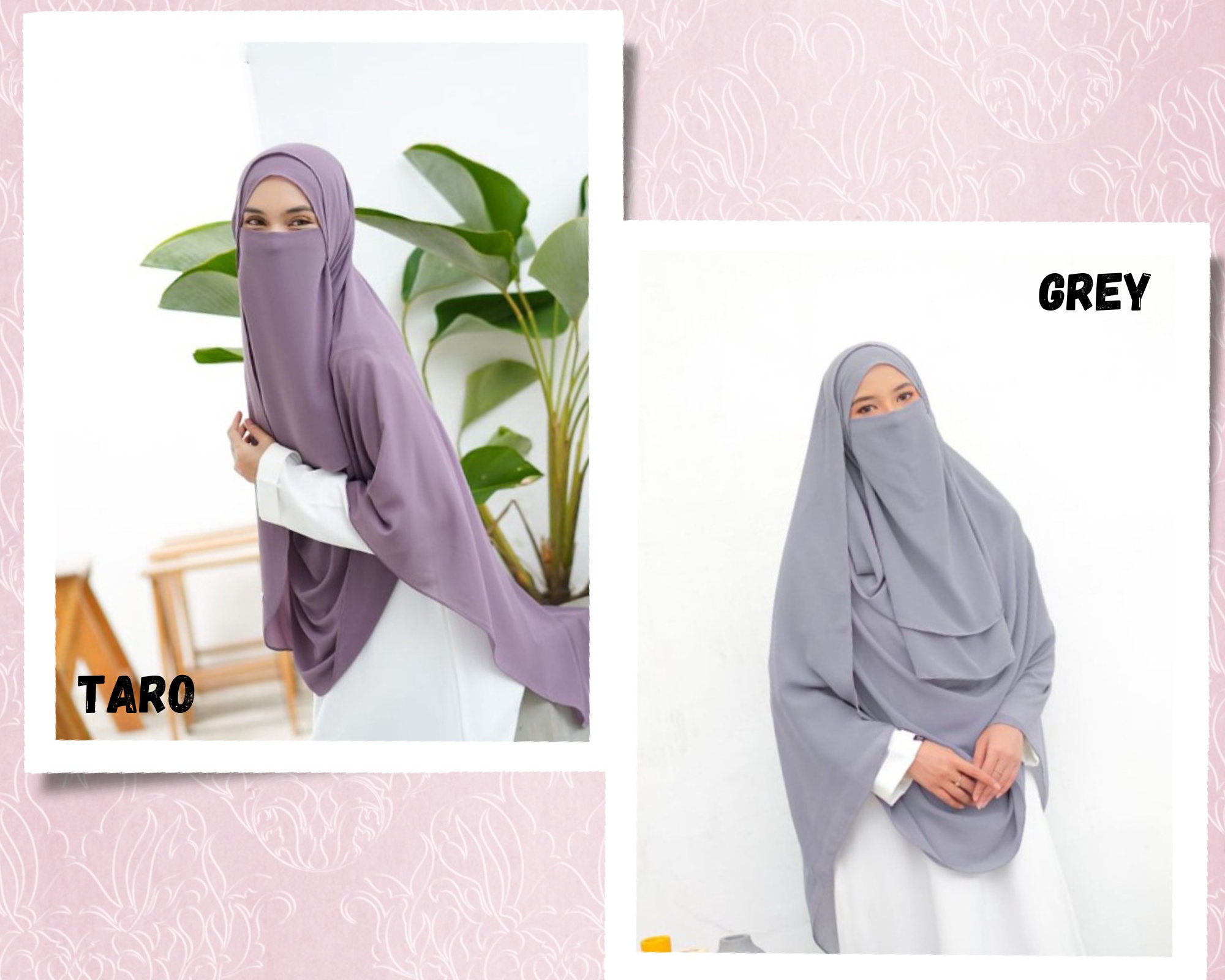 Instant Khimar ARUMI Series Set Niqab | Instant Hijab | Active