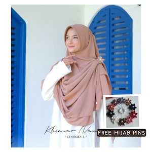 Instant Hijab NAURA Series Free Hijab Pin/ Instant Khimar