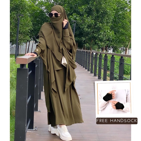 Abaya Khimar set /dress for muslim/dress abaya/islamic clothes for women/muslim jilbab