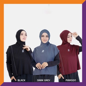 Hijab Sports Earphone friendly Xena| Instant hijab | Active Hijab