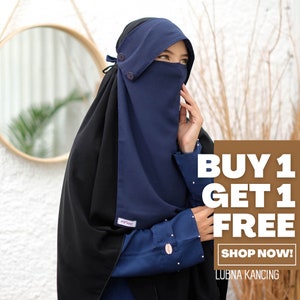 BUY 1 GET 1 FREE - Button Bangs Niqab | Niqab Two Layers