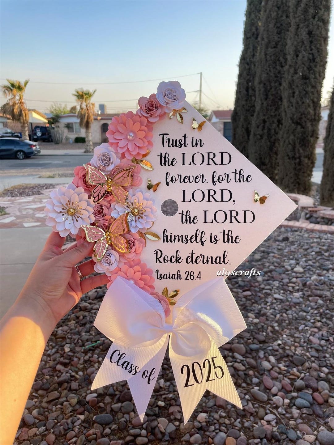 Graduation Cap Topper Grad Cap 2026 Graduate Cap Decor Cap Design Pink ...