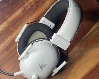 White Razer BlackShark V2 Pro 2023 or newer Hinge Replacement Kit: Upgraded Durability