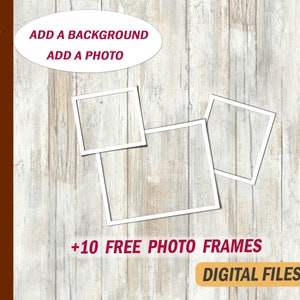 Photo frame png file for 20 oz skinny tumblers designs 3 photo frame template for skinny cups Photo frame clipart instant downloads