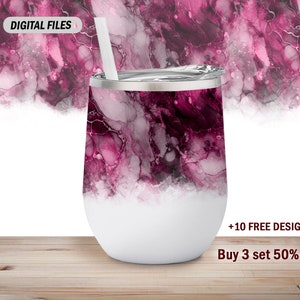 12 Unzen Weinbecher Vorlage Maroon Weinbecher Wrap für Männer Marmor PNG Datei für Sublimationsdesign Nahtloser blauer Hintergrund für Weinbecher