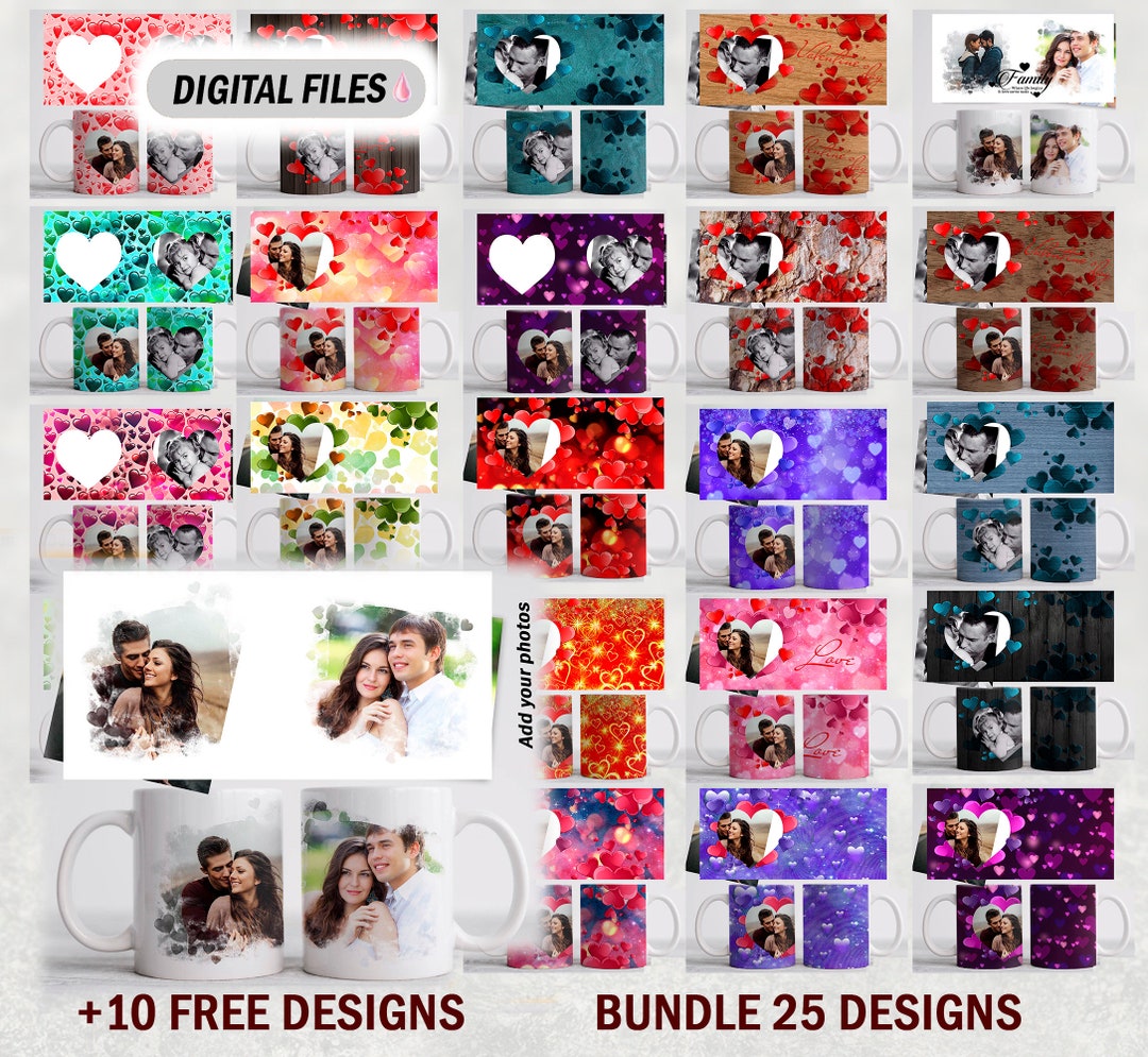 Mug Wrap Bundle Photo Mug Png for Sublimation Template for 15 Oz 11oz ...