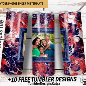 Photo picture tumbler wrap with 1 wood frame, Png file for sublimation designs, 20 Oz skinny tumbler wrap, Men tumbler design