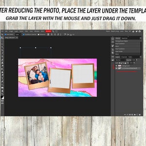 Photo template mug for 15 oz and 11 oz Valentine mug wrap with 2 photo frames Sublimation mug png Heart coffee mug template with picture image 7