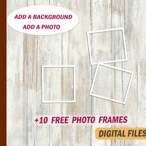 3 Photo frame clipart, white Template for tumblers, 20 oz skinny tumblers designs, Photo frame blank for skinny cups, Picture template