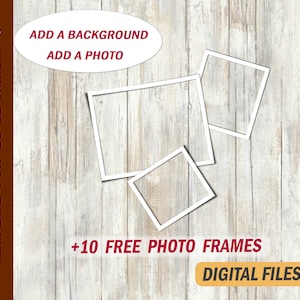 Photo frame png file for 20 oz skinny tumblers designs 3 photo frame template for skinny cups Picture frame clipart instant downloads