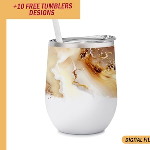 12oz wine tumbler template Marble wine tumbler wrap beige designs Png file for sublimation design Background for wine cups instant downloads