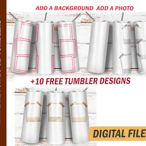 Photo frame clipart bundle for graduation tumbler Png file for sublimation designs photo frame blank for 20 oz skinny gtumblers
