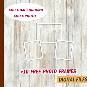 Photo frame png file for 20 oz skinny tumblers designs 3 photo frames template for skinny cups Picture frame clipart instant downloads