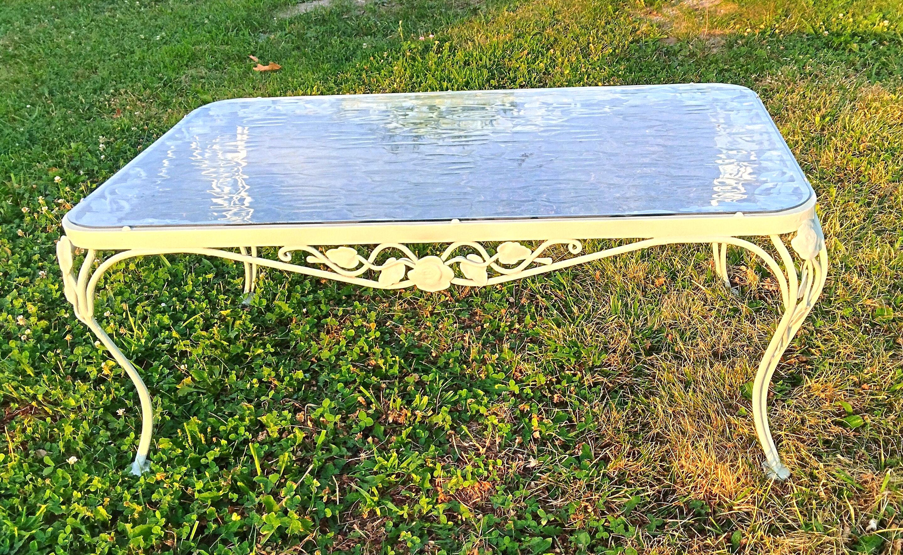 Antique outdoor coffee table discount