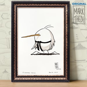 Dibujo original de gran formato - Birdies Life © - LS6761_04 - Ilustración de aves