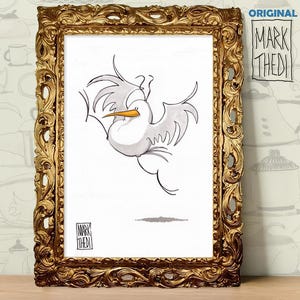 Large Format Original Drawing - Birdies Life © - LS670911_24 - Bird Illustration