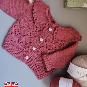 Knitting Pattern Baby Cardigan & Sweater - Instructions in English - Sizes Newborn to 10 years - baby lace knitting pattern