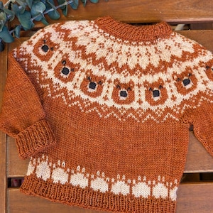 jersey para Bebe con osos en colorwork