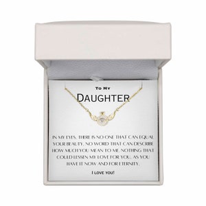 Collar de regalo, vínculo madre-hija, regalo de cumpleaños, carta de amor, caja LED, regalo perfecto para cualquier ocasión, ángel de plata 925