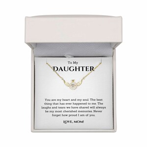 Para mi hija, vínculo madre-hija, regalo de cumpleaños, carta de amor, caja LED, regalo perfecto para cualquier ocasión, collar de ángel de plata 925