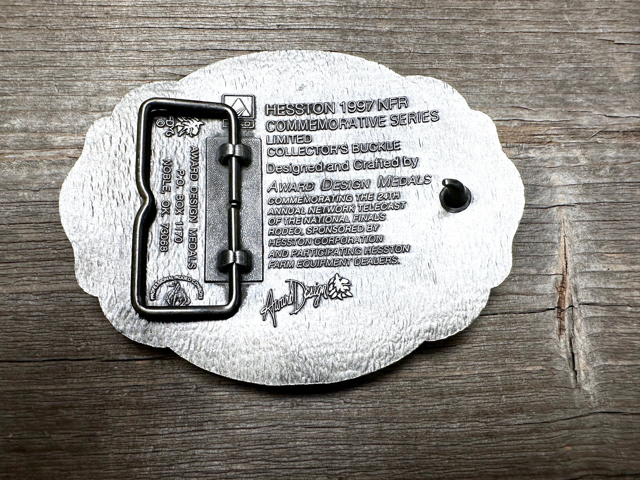 50〜60's ビンテージ　ヌバックレザー❗️ユニオンチケット❗️ Limited Edition 1997 Hesston NFR Calf Roping Commemorative Silver