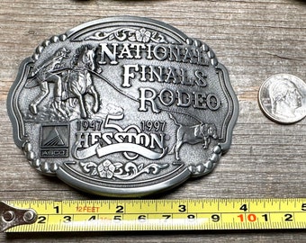Limited Edition 1997 Hesston NFR Calf Roping Commemorative Silver