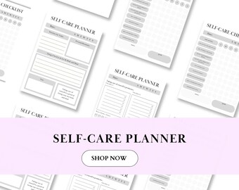 Minimalist Selfcare Planner, Self Care Planner Printable, Self-Care Journal, Daily Planner, Wellness Planner, Instant Download PDF