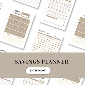 Printable Savings,  Challenges Planner - Digital Budget Planner, Savings Tracker, Financial Goals Planner, Money Challenge, Instant Download