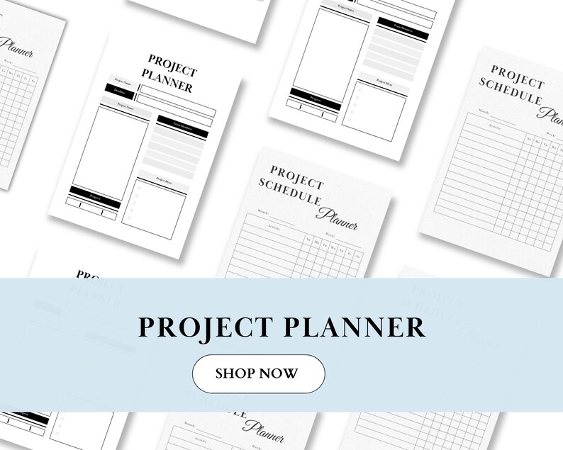 Project Planner, Printable Project Planning, Digital Download, Project ...