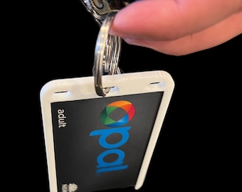 Key chain card holder