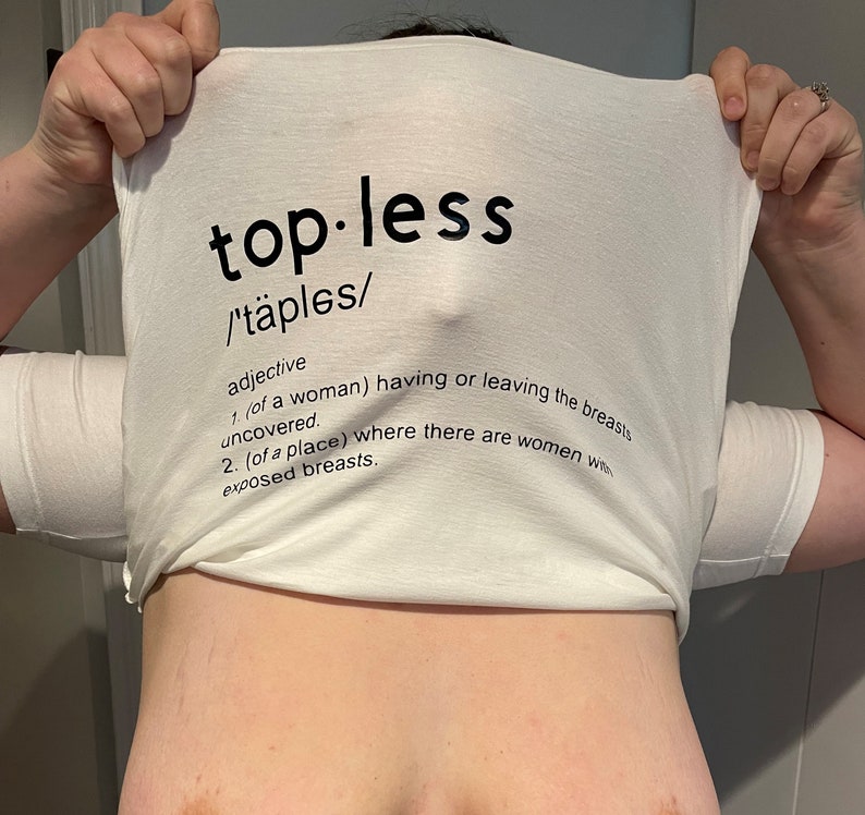 Braless / Topless Definition Flip Shirt Etsy Canada