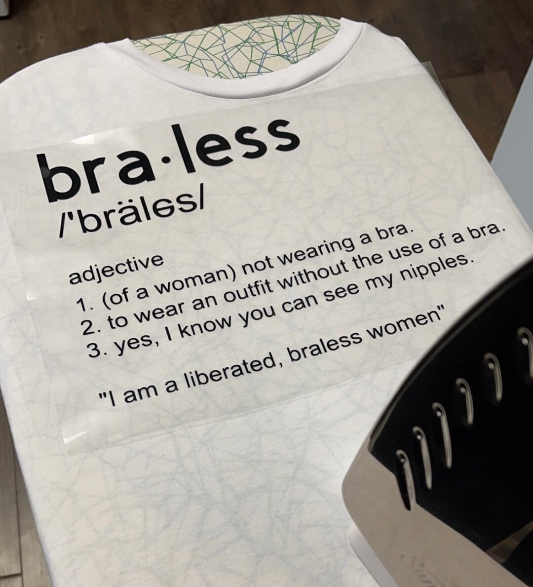 Braless Definition Iron on Transfer no Shirt Etsy