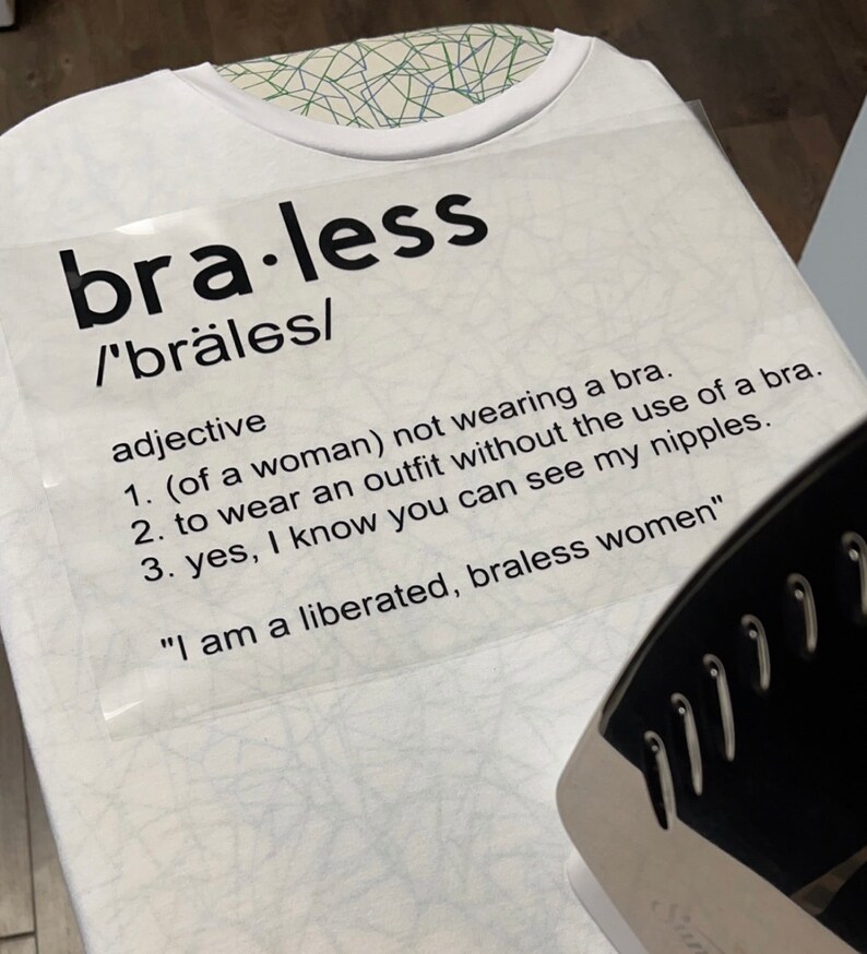 Braless Definition Iron on Transfer no Shirt Etsy Canada