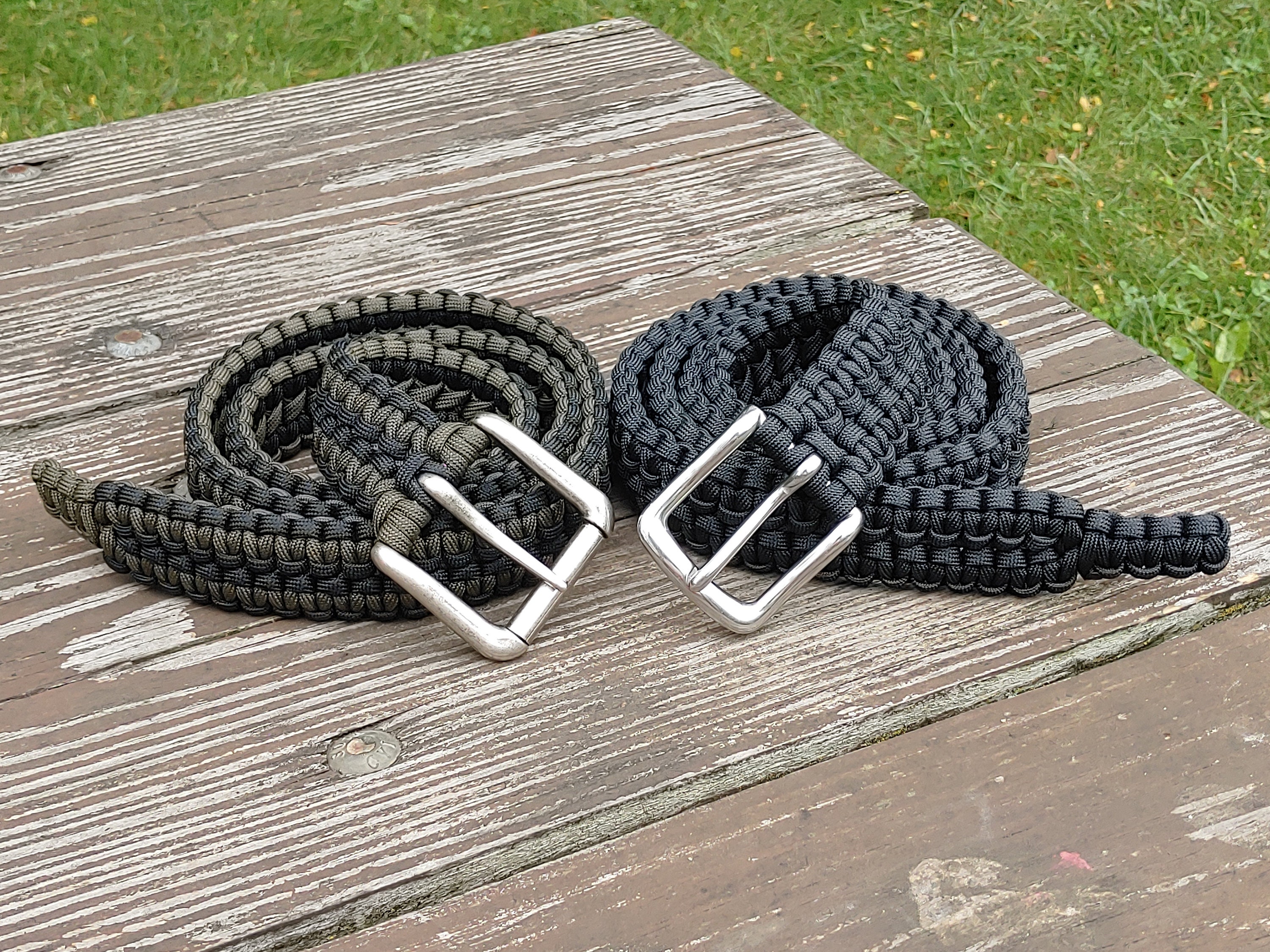 Paracord Planet 550 Paracord Belt Kit - 44 Inch Waist With Gunmetal/Silver Buckle Options