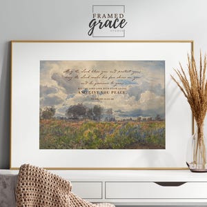 Numbers 6:24 Vintage Christian Landscape Wall Art, Bible Verse, Vintage Artwork for Christian, Home Decor for Gift, Instant Digital Download