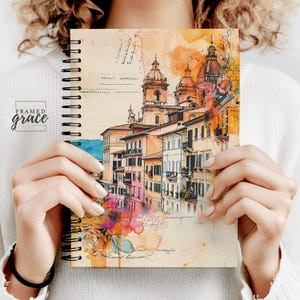 Vintage Rome Italy City Spiral Notebook - Perfect Gift for Journal Lovers, Stationery Book, Travel Journal Gift, Daily Planner Notebook