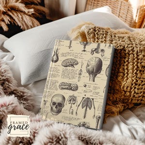 Vintage Anatomie Gehirn, Hardcover Journal Matt, MedizinStudent Notizbuch, Schreibwaren Buch, Reisetagebuch Geschenk, Medizin Geschenk