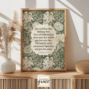Numbers 6:24-26 Bible Verse Print, The Lord Bless You and Keep You, Scripture Decor, Digital Download, Christian Poster Digital Print