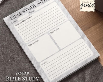 Bible Study Sticky Note Pads, Scripture Study Notes, Bible Journaling Post-it, Church Notes, Bible Verse Study, Scripture Sticky Notes