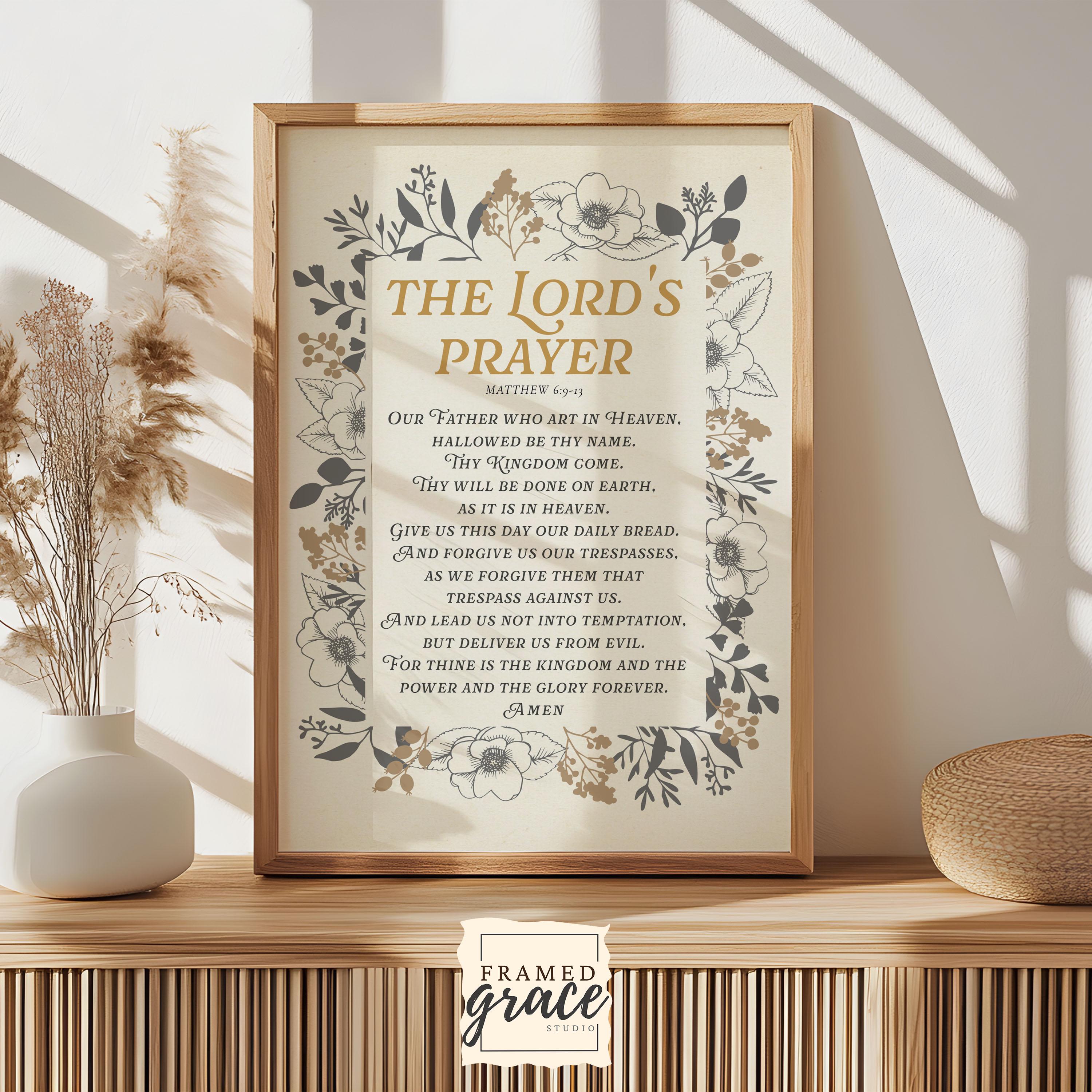 □　画家本人出品 prayer 2022 8,a　A4マット　□ The Lord's Prayer Wall Art (NMB), Forgive Us Our Trespasses