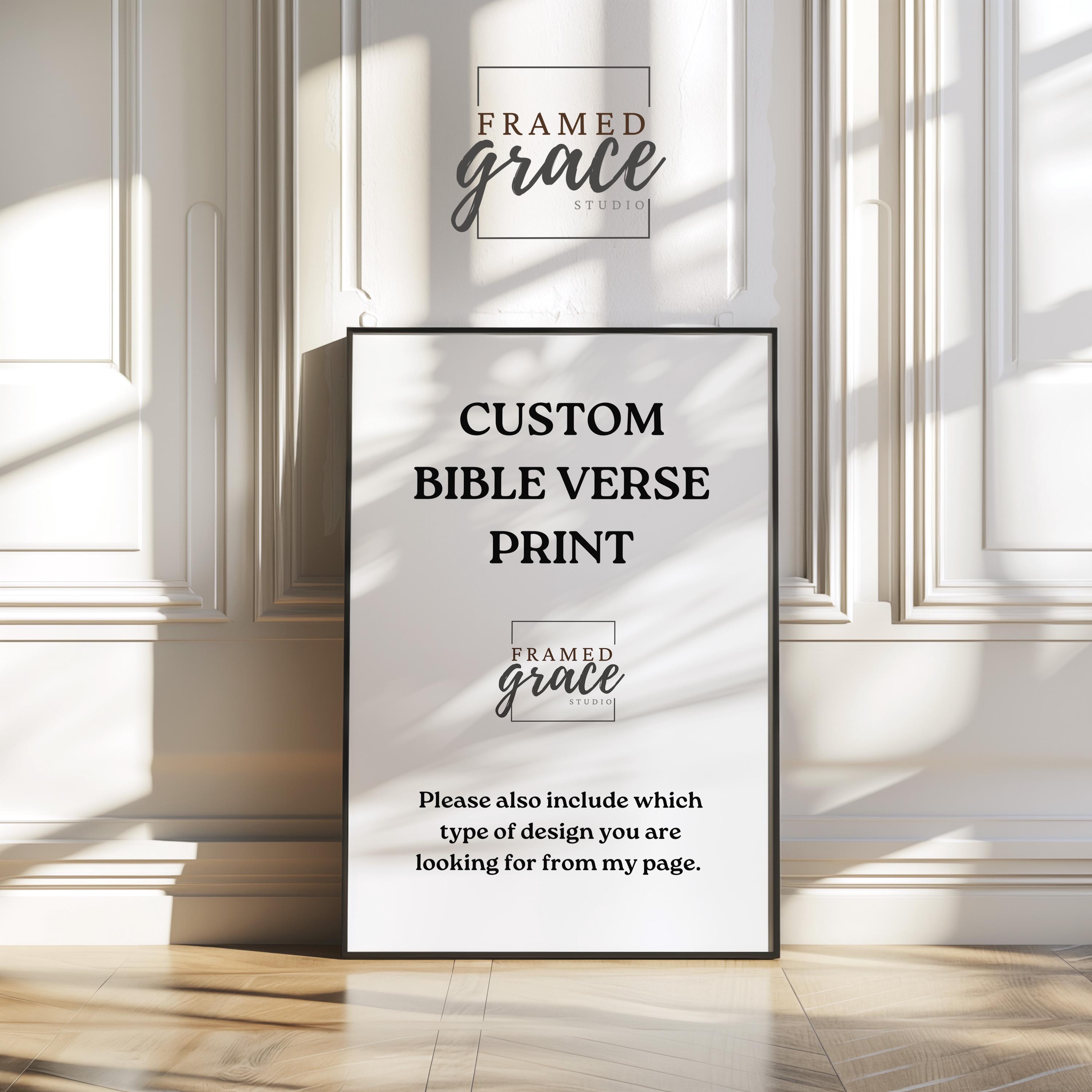 Custom Bible Verse Wall Art, Custom Scripture Print, Custom Printable ...