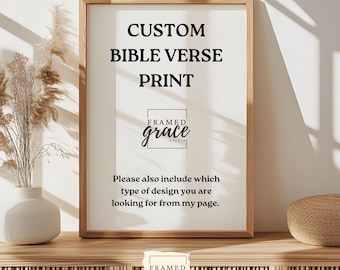 Arte mural personalizado con versículos bíblicos, impresión de las Escrituras, imprimible personalizado, arte mural personalizado, regalo cristiano personalizado para inauguración de la casa.