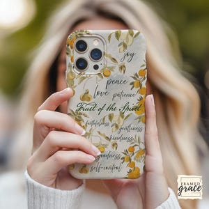 Fruit of the Spirit Bible Verse Snap Phone Case, Vintage Fruit Samsung Galaxy Cover, Christian Phone Case, iPhone Case, Gift for Her