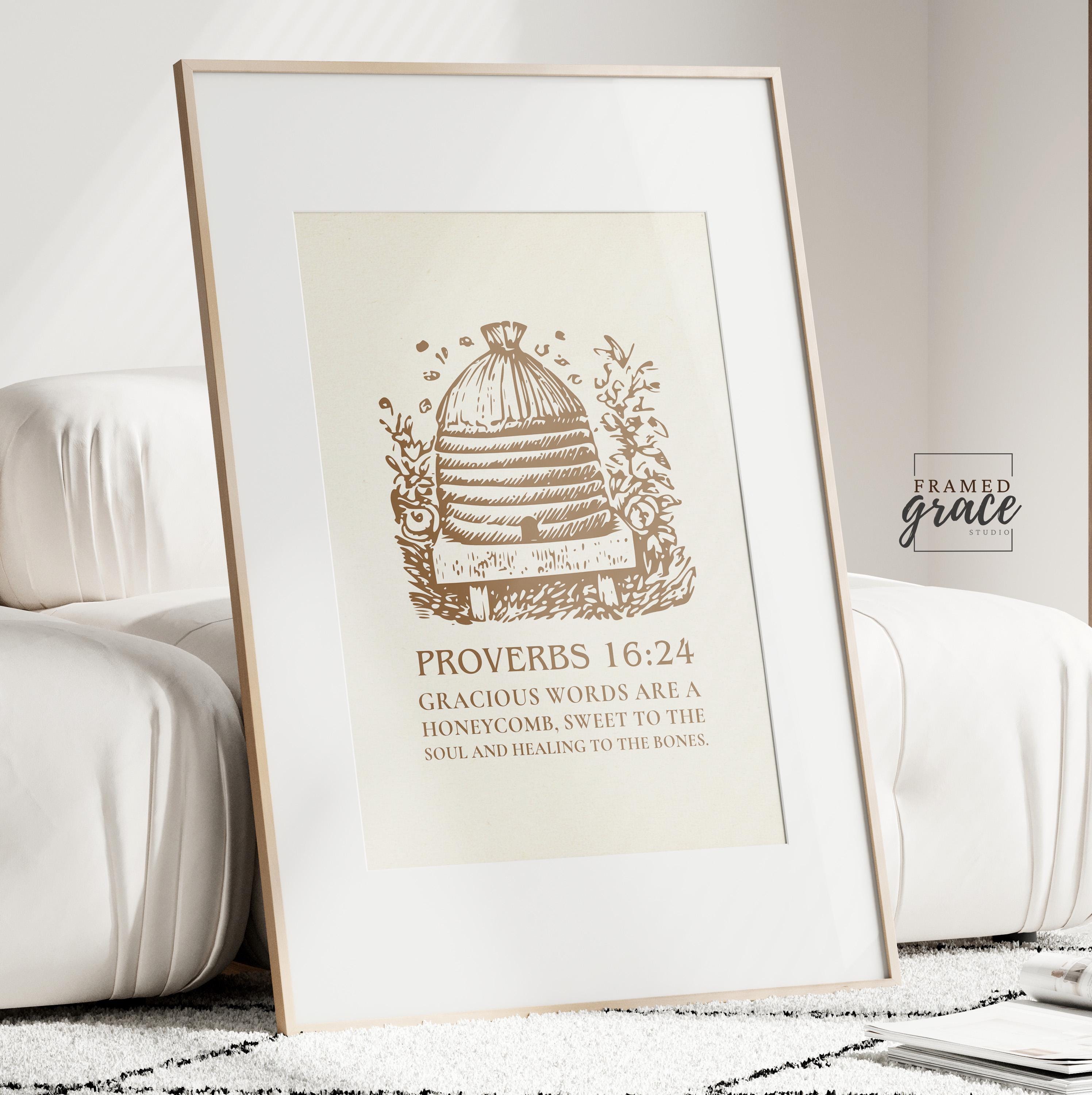 Honey Bee Christian Gallery Multi Size Wall Set of 6, Honey Collection ...