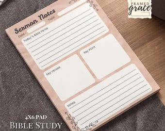 Bloc-notes, Notes d'étude sur les sermons et les Écritures, Post-it de journalisation biblique, Notes sur l'église, Étude de versets bibliques, Notes adhésives sur les Écritures