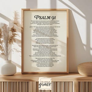 Psalm 91 Full Scripture NKJV Wall Art - Christian Home Decor-Bible Verse Wall Art-Popular Christian Home Decor - Digital Wall Art Print
