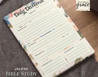 Notizblock für die tägliche Hingabe | Bibel Studium Sticky Notes 10x10 | Christliches Briefpapier | Glaube Journal Pad | Gebet & Dankbarkeit Notizen