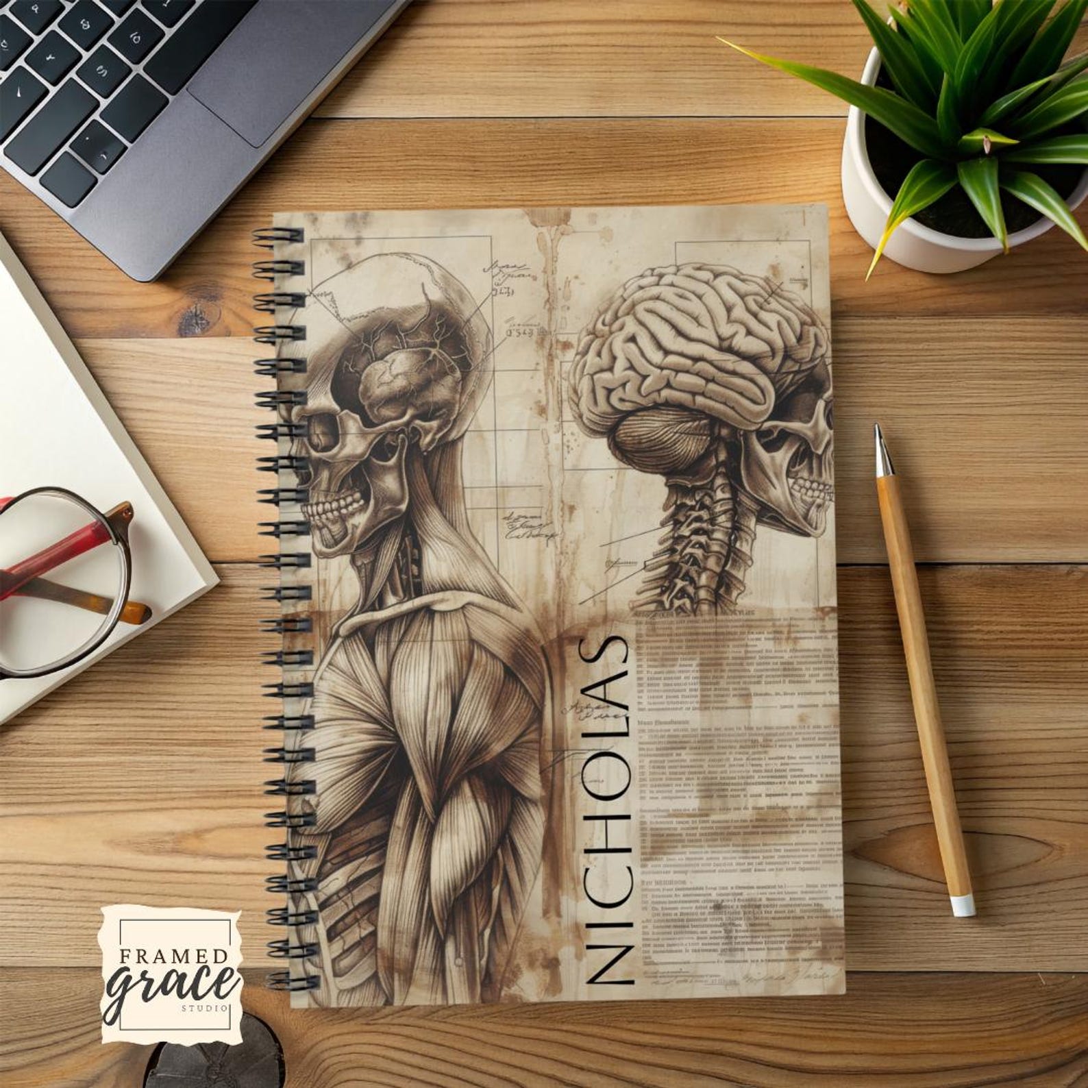 Human Tissue Notebook Personalized Anatomy Medical Journal, Human Body Sketchbook, Doctor ...